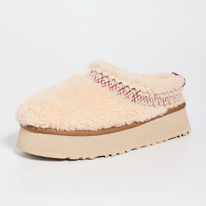 UGG TAZ BRAIDED PLATFORM SLIPPERS